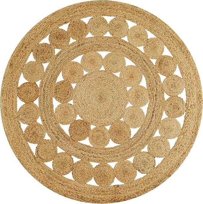 Handwoven Jute Area Rug – Natural Texture, Timeless Style
