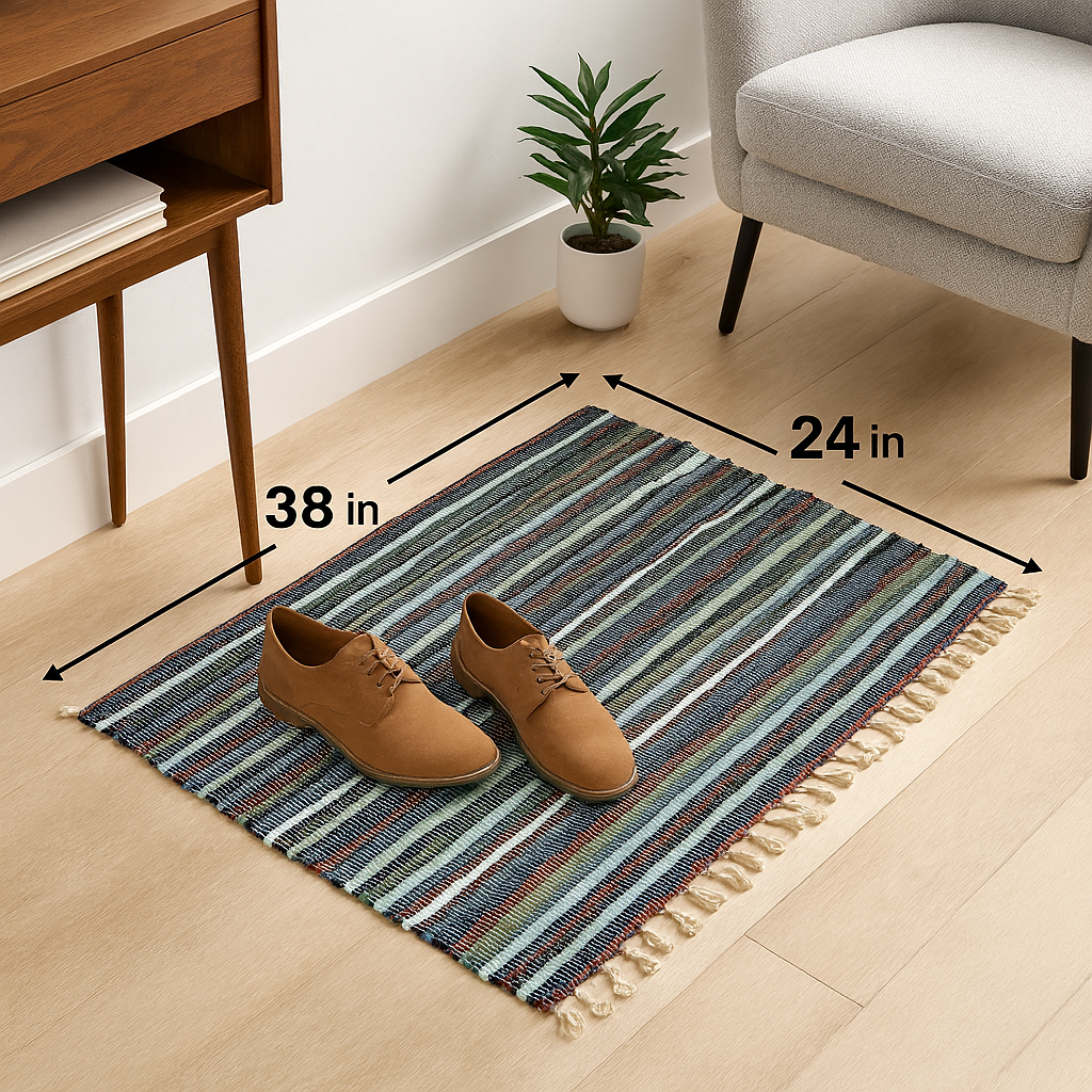 Artisan Woven Jute Rug – Sustainable Home Accent
