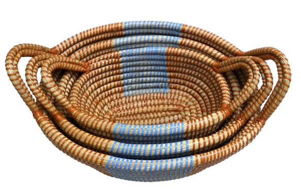 Handwoven Kane Grass Food Basket (Set Of 3)