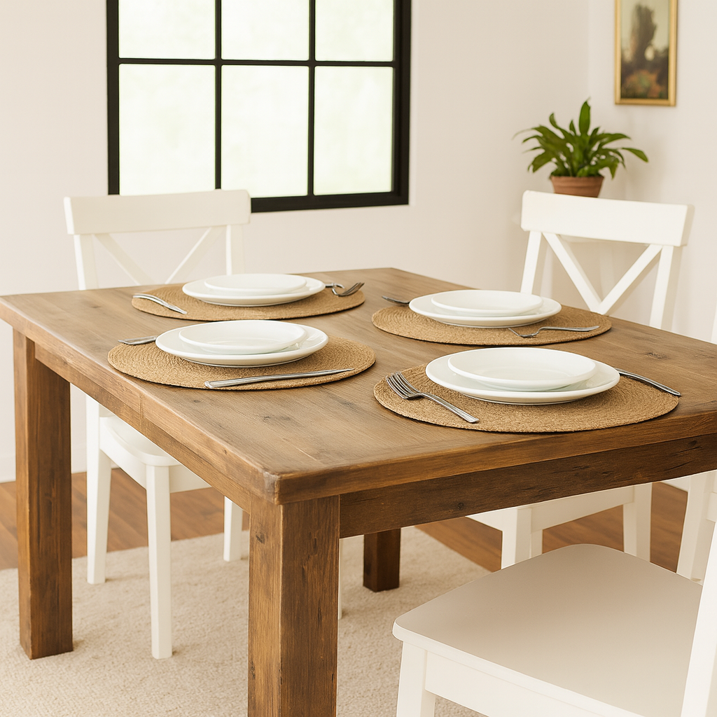 Handwoven Jute Placemats – Natural Dining Table Decor (Set of 4)
