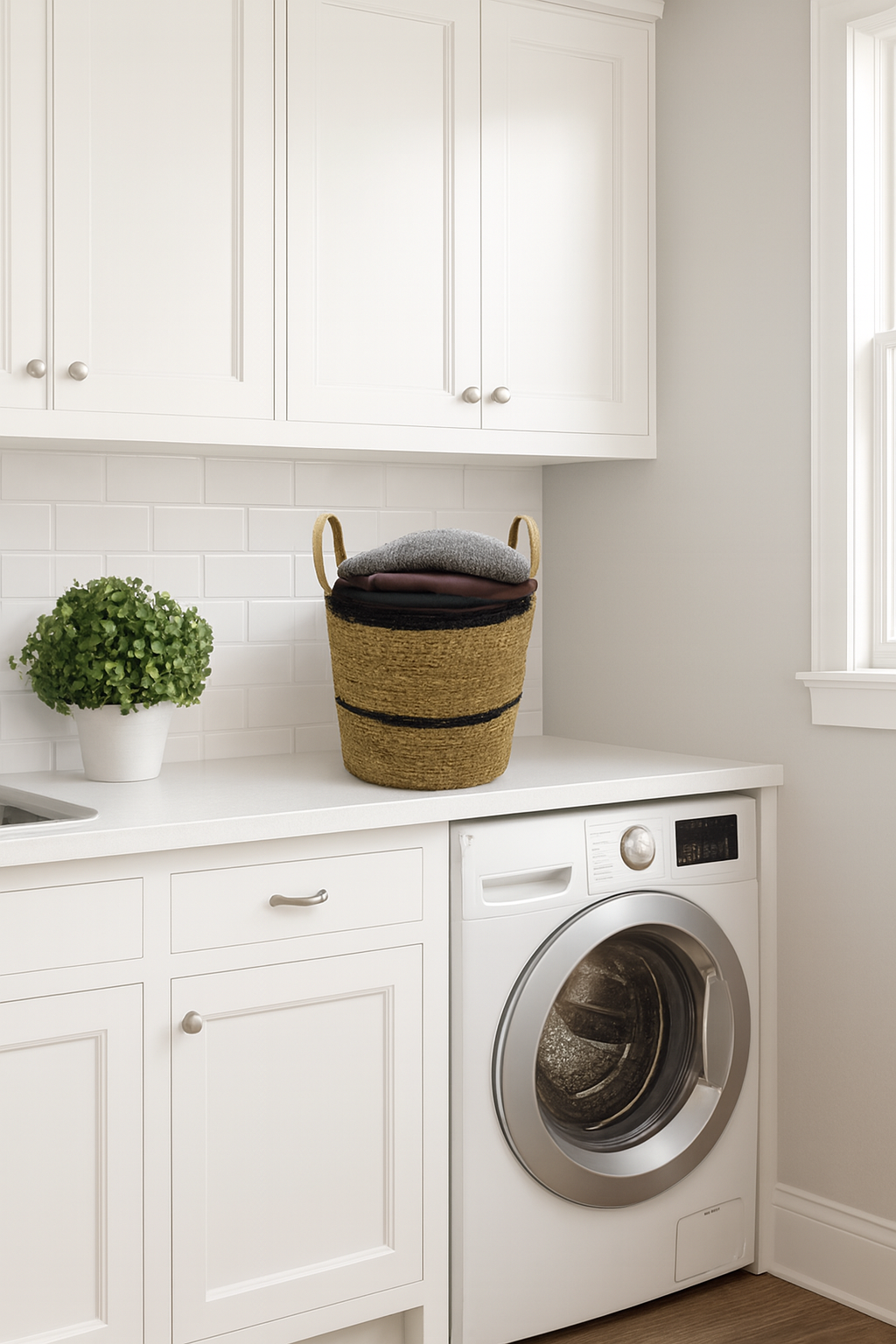 Eco-Friendly Seagrass & Jute Storage Basket