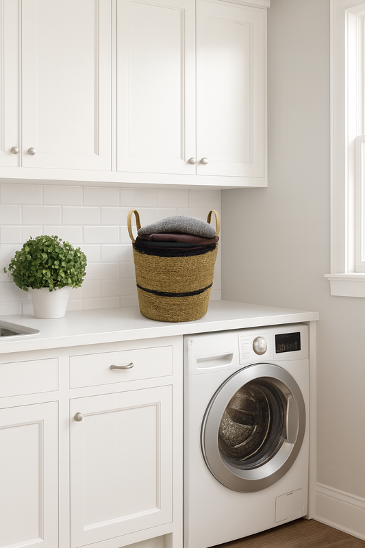 Eco-Friendly Seagrass & Jute Storage Basket
