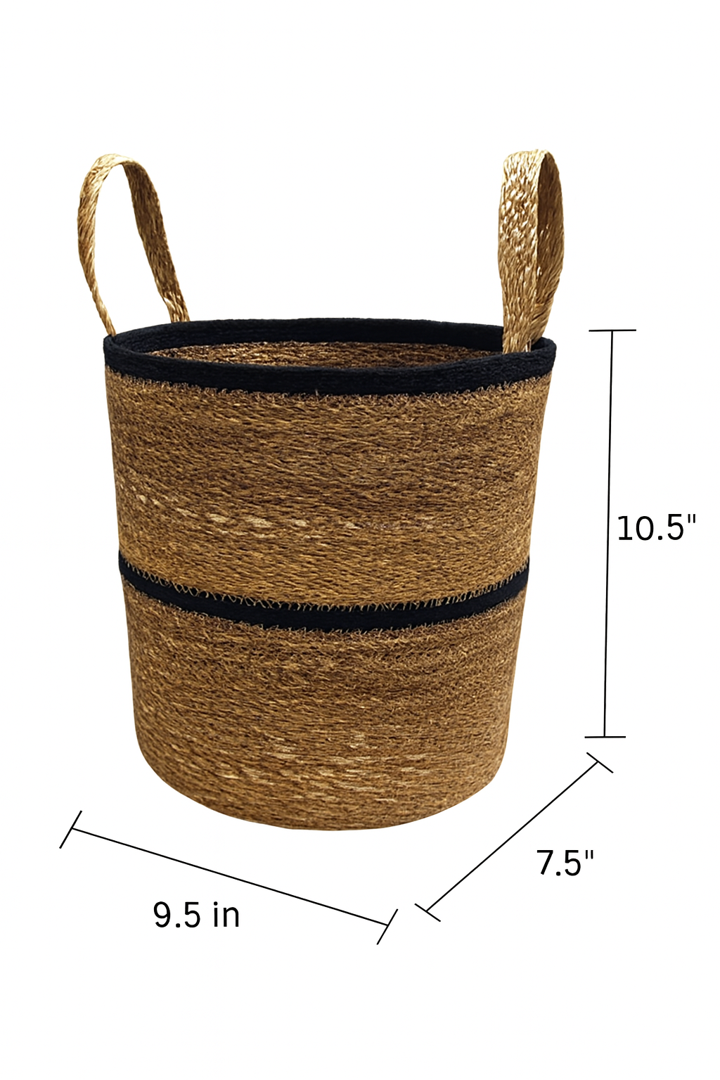 Eco-Friendly Seagrass & Jute Storage Basket