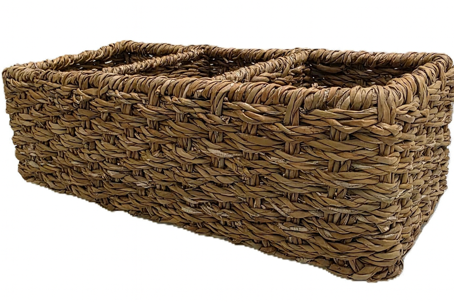 Handmade Sea-Grass Basket with Iron Frame – Rustic & Durable Storage Solution