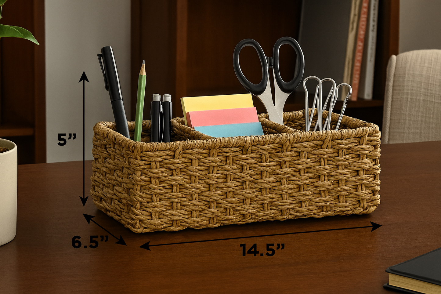 Handmade Sea-Grass Basket with Iron Frame – Rustic & Durable Storage Solution
