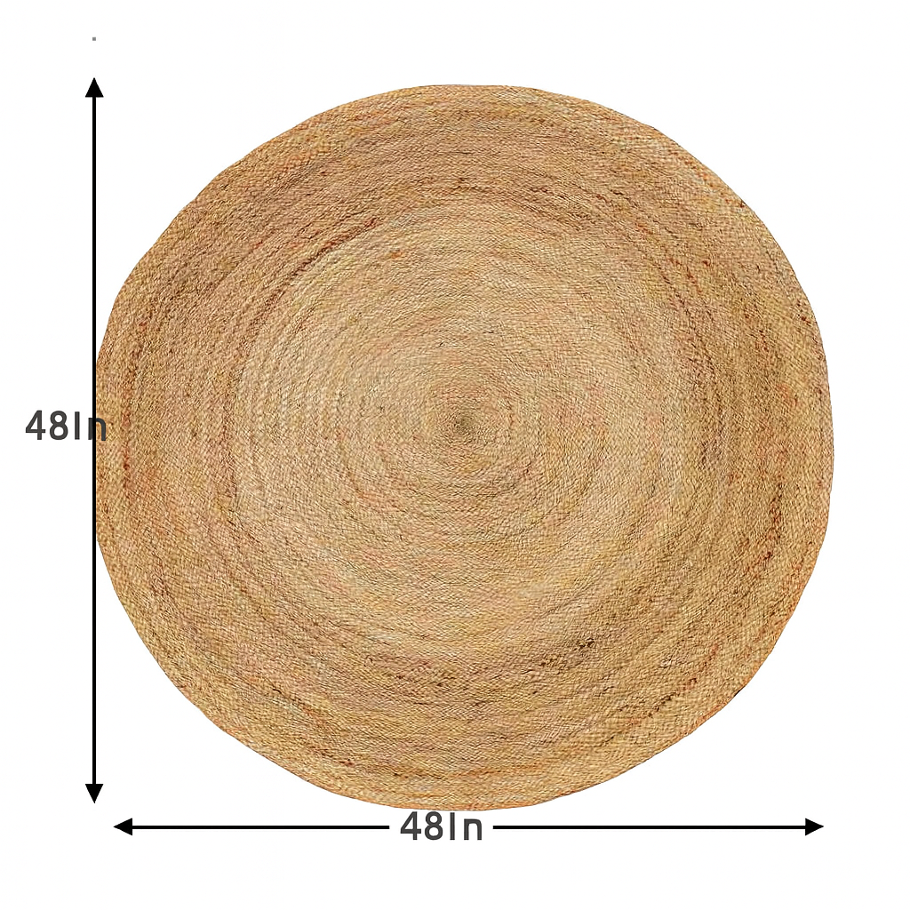 Handwoven Natural Jute Area Rug – Eco-Friendly & Durable Floor Accent